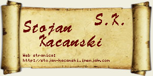 Stojan Kaćanski vizit kartica